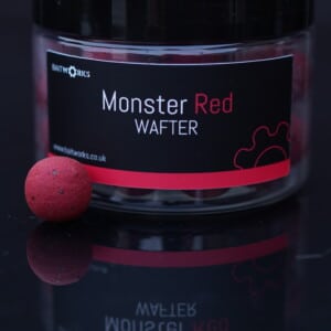 Baitworks Monster Red fishing wafters with a single carp wafter in the foreground.