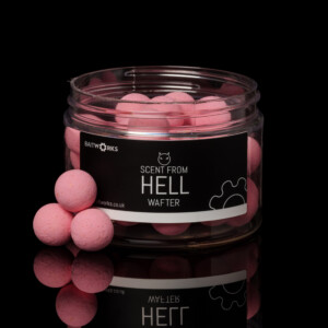 Baitworks Scent From Hell pink wafter hookbaits for carp fishing
